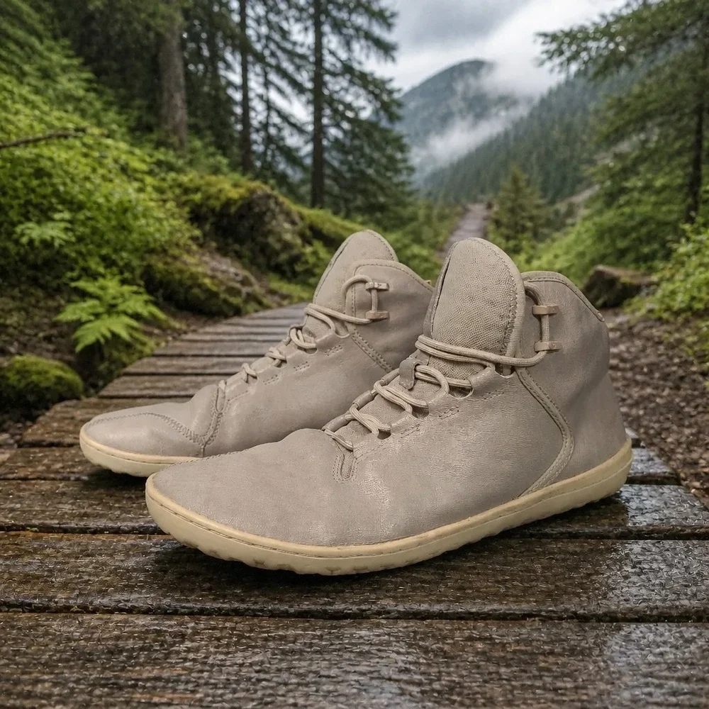 Vivobarefoot Borough Men's Light Grey Sneaker Boot Shoes Men's Size 12 (EU 45)